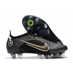 Bota Nike Mercurial Vapor 14 Elite SG Negro Dorado Metalizado Plateado Metalizado