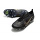Bota Nike Mercurial Vapor 14 Elite SG Negro Dorado Metalizado Plateado Metalizado
