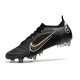 Bota Nike Mercurial Vapor 14 Elite SG Negro Dorado Metalizado Plateado Metalizado