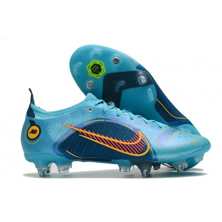 Bota Nike Mercurial Vapor 14 Elite SG Azul Láser Naranja Marina