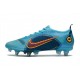 Bota Nike Mercurial Vapor 14 Elite SG Azul Láser Naranja Marina
