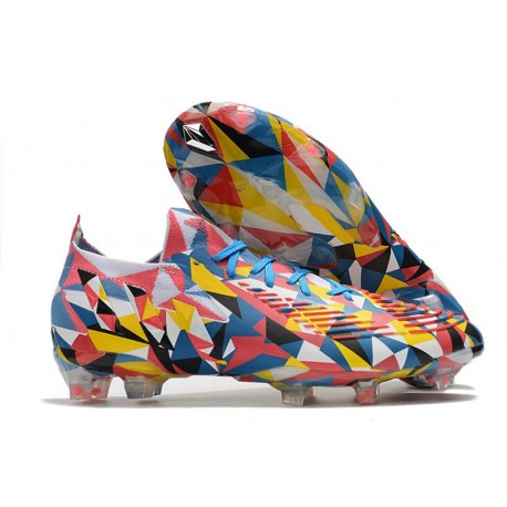 adidas Predator Edge.1 FG Low Geometric Bright Azul Team Amarillo Rojo Solar