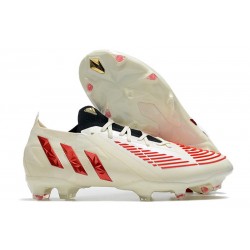 adidas Predator Edge.1 FG Low Off Blanco Rojo Dorado Metálico