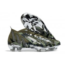 adidas Predator Edge.1 FG Botas Crystal Focus Oliva Plateado Metálico Magic Lima