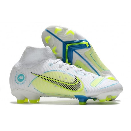Nike Mercurial Superfly VIII Elite FG Bianco Azul Amarillo