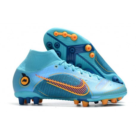 Nike Mercurial Superfly VIII Elite AG Azul Láser Naranja Marina