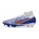 Botas de fútbol Nike Zoom Mercurial Superfly 9 Elite FG Blanco Azul Rojo