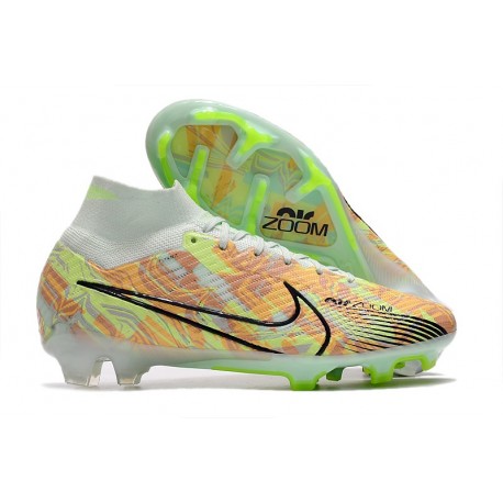Nike Zoom Mercurial Superfly 9 Elite FG Casi Verde Oscuro Azul Naranja