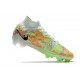 Nike Zoom Mercurial Superfly 9 Elite FG Casi Verde Oscuro Azul Naranja