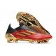 Zapatos Adidas X Speedflow + FG Rojo Dorado Metálico Negro