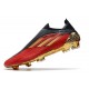 Zapatos Adidas X Speedflow + FG Rojo Dorado Metálico Negro