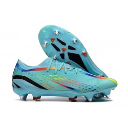 Botas de fútbol adidas X SPEEDPORTAL.1 SG Transparente Agua Rojo Azul