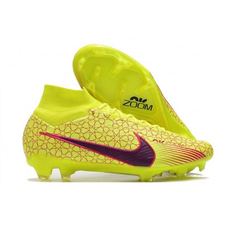 Botas de fútbol Nike Zoom Mercurial Superfly 9 Elite FG Amarillo Rojo