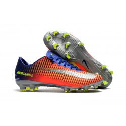 Zapatos de Futbol Nike Mercurial Vapor XI FG -Naranja Azul Plata