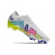Nike Air Zoom Mercurial Vapor 15 Elite FG Blanco Azul Rosa