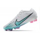 Nike Air Zoom Mercurial Vapor 15 Elite FG Blanco Azul Báltico Rosa
