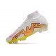 Nike Zoom Mercurial Superfly IX Elite FG Blanco Rosa Amarillo