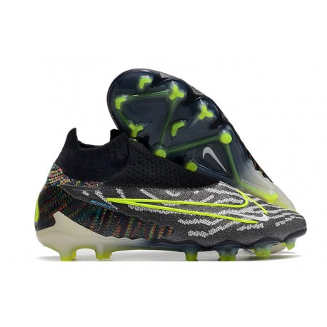 Zapatos Nike Phantom Gx Elite Df Fg Negro Voltio Blanco Azul Glow