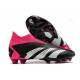 Bota Futbol adidas Predator Accuracy+ FG Blanco Negro Rosa