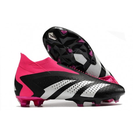 Bota Futbol adidas Predator Accuracy+ FG Blanco Negro Rosa