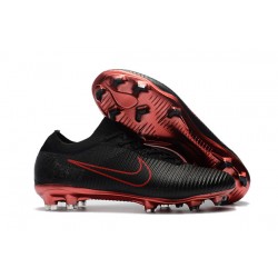 Nike Mercurial Vapor Flyknit Ultra FG Zapatillas de Ronaldo - Negro Rojo