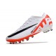 Nike ZOOM Mercurial Vapor 15 Elite AG-Pro Blanco Carmesí Vivo Negro