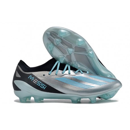 Adidas X Crazyfast Messi.1 FG Nuevas Plateado Met Azul Felicidad Negro