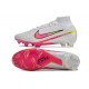 Nike Air Zoom Mercurial Superfly 9 Elite FG Blanco Rosa