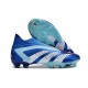 Bota Futbol adidas Predator Accuracy+ FG Royal Vivo Blanco Azul Felicidad