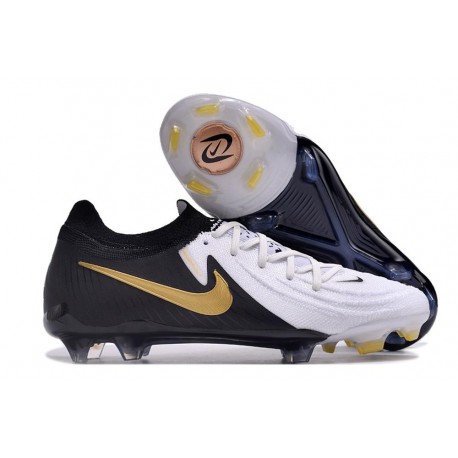 Botas Nike Phantom Luna 2 Elite L FG Blanco Negro Mtlc Dorado Moneda