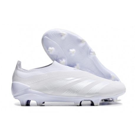 Zapatillas adidas Predator Elite Sin Cordone FG Blanco Plateado Met