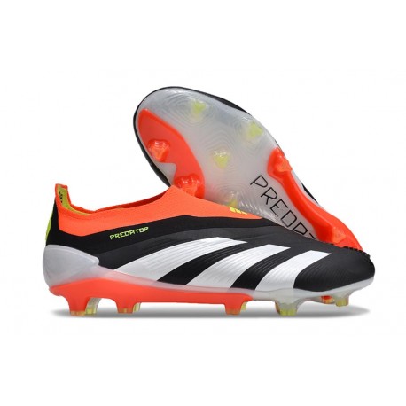 Zapatillas adidas Predator Elite Sin Cordone FG Negro Blanco Rojo