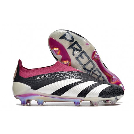 Zapatillas adidas Predator Elite Sin Cordone FG Negro Blanco Violeta