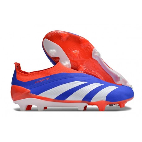Zapatillas adidas Predator Elite Sin Cordone FG Azul Blanco Rojo