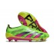 Zapatillas adidas Predator Elite Sin Cordone FG Team Verde Solar Team Shock Amarillo Limón Lúcido