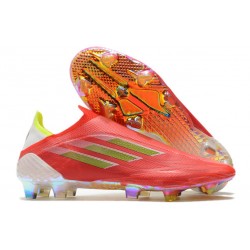 Zapatos Adidas X Speedflow + FG Onix Transparente Blanco Amarillo