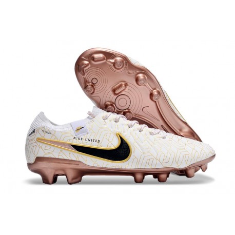 Nueva Nike Tiempo Legend 10 Elite FG Blanco Oro Negro