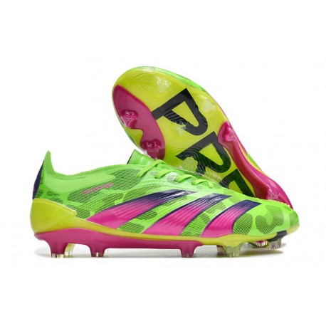 Nueva adidas Predator Elite L FG Team Verde Solar Team Shock Amarillo Limón Lúcido