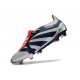 Bota de fútbol adidas Predator Elite FT FG Plateado Met Negro Rojo