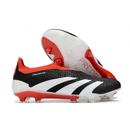 Zapatillas adidas Predator Elite Sin Cordone FG Negro Blanco Rojo