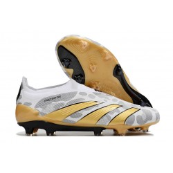 Zapatillas adidas Predator Elite Sin Cordone FG Blanco Oro Gris