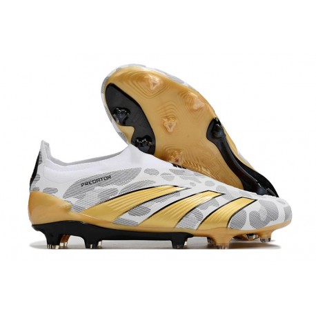 Zapatillas adidas Predator Elite Sin Cordone FG Blanco Oro Gris