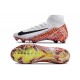 Botas Nike Zoom Mercurial Superfly X Elite FG Blanco Naranja Negro