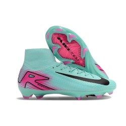 Botas Nike Zoom Mercurial Superfly X Elite FG Verde Negro Rosa