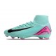 Botas Nike Zoom Mercurial Superfly X Elite FG Verde Negro Rosa