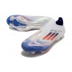 Zapatos Adidas F50 Sin Cordones FG Ftwr Blanco Azul Lúcido Rojo