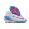 Botas Nike Zoom Mercurial Superfly X Elite FG Blanco Azul Rosa