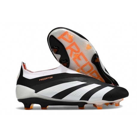 Zapatillas adidas Predator Elite Sin Cordone FG Negro Blanco Naranja