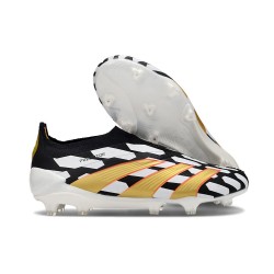 Zapatillas adidas Predator Elite Sin Cordone FG Negro Blanco Dorado Met
