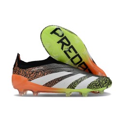 Zapatillas adidas Predator Elite Sin Cordone FG Naranja Negro Blanco Verde